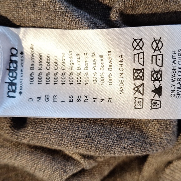 Naketano Brave New World Heather Brown Sweater Dress Size M - Picture 8 of 9